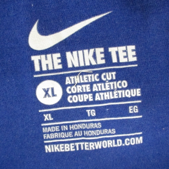 Chicago Cubs Nike Shirt Men's XL Blue Red MLB World Series 2016 Athletic Cut S/S - Picture 5 of 5